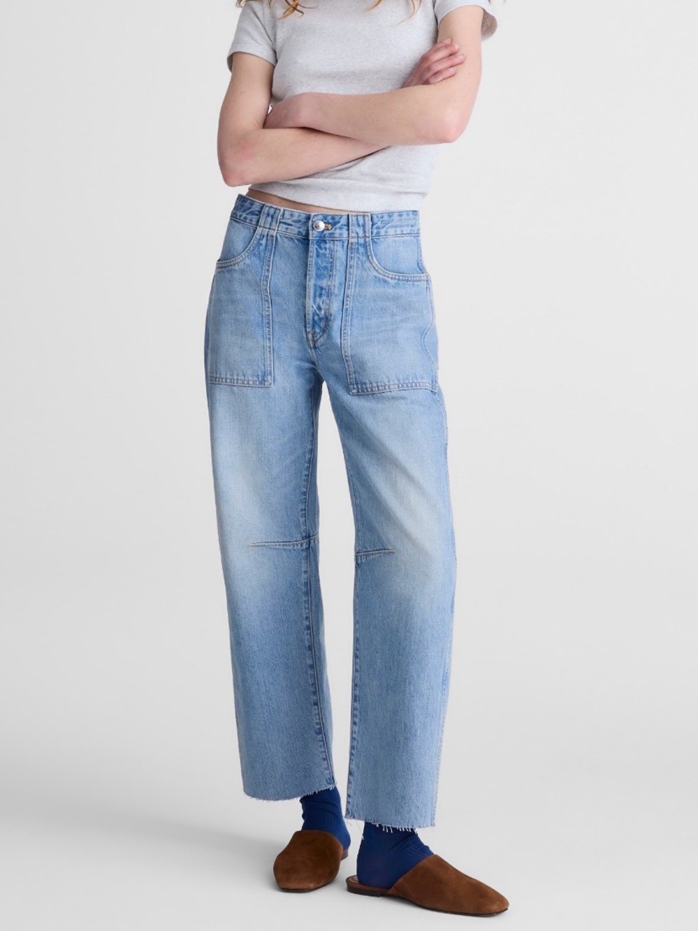 NWT Madewell The Darted Barrel-Leg Jean